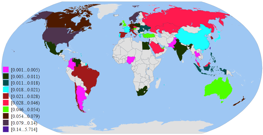 Billionares per 100k population_MDeciles